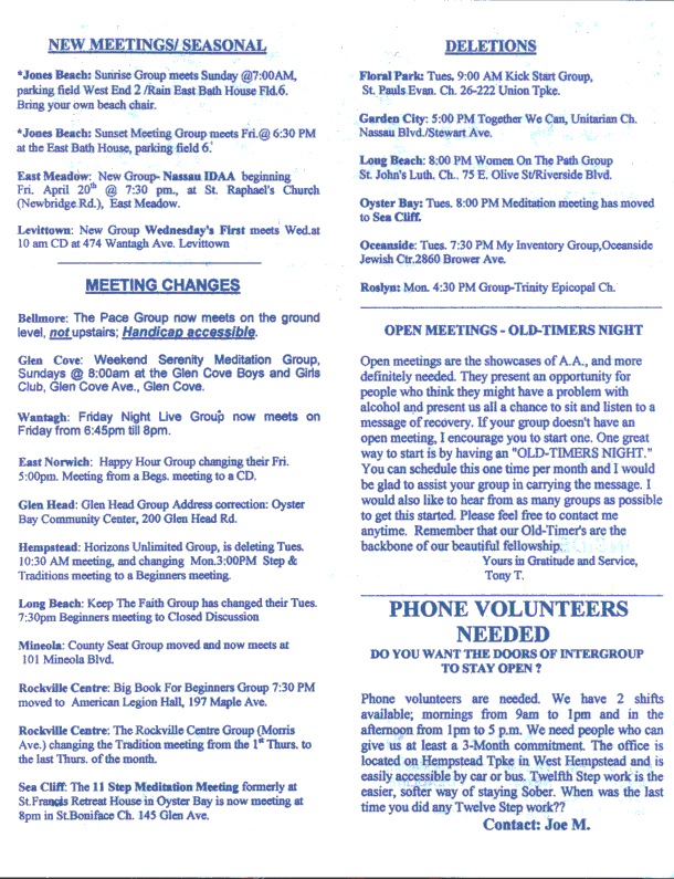 2nd page of May newsletter