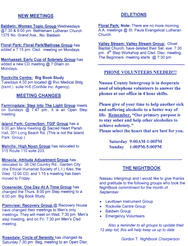 2nd page of October newsletter
