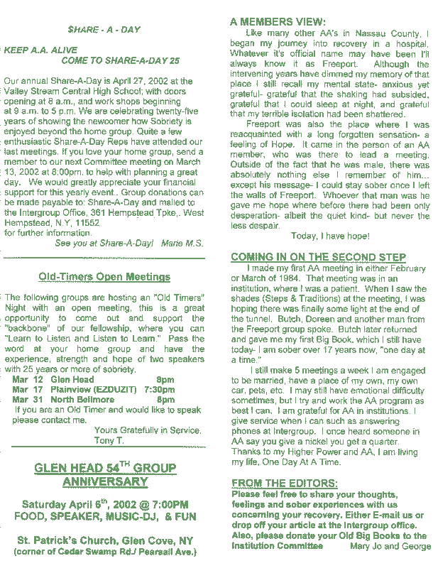 3rd page of March newsletter